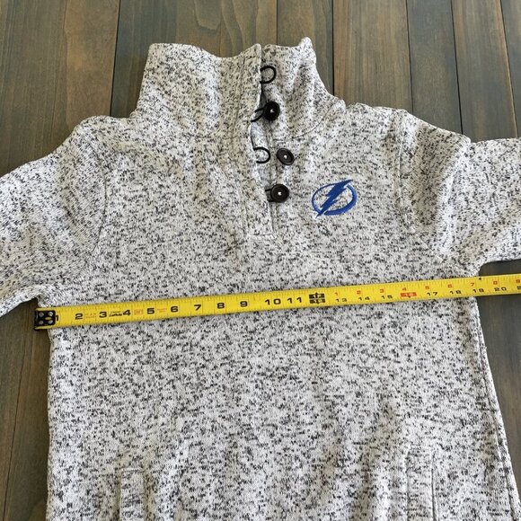 NHL Tampa Bay Lightning Mock Neck Gray Womens Sweater - Size M 8/10 (T8) - Picture 7 of 9